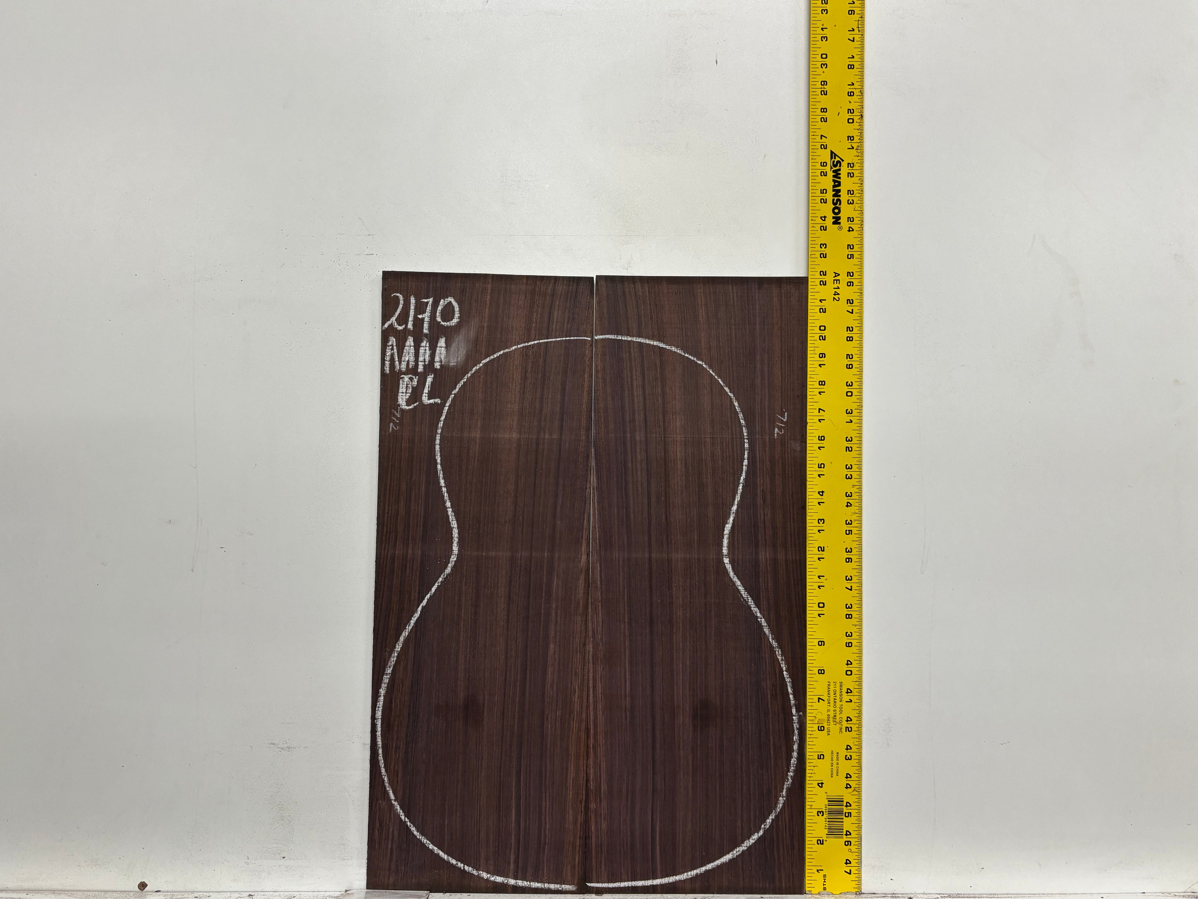 East Indian Rosewood Classical AAAA Grade Guitar Back & Side Set #2170 - Exotic Wood Zone
