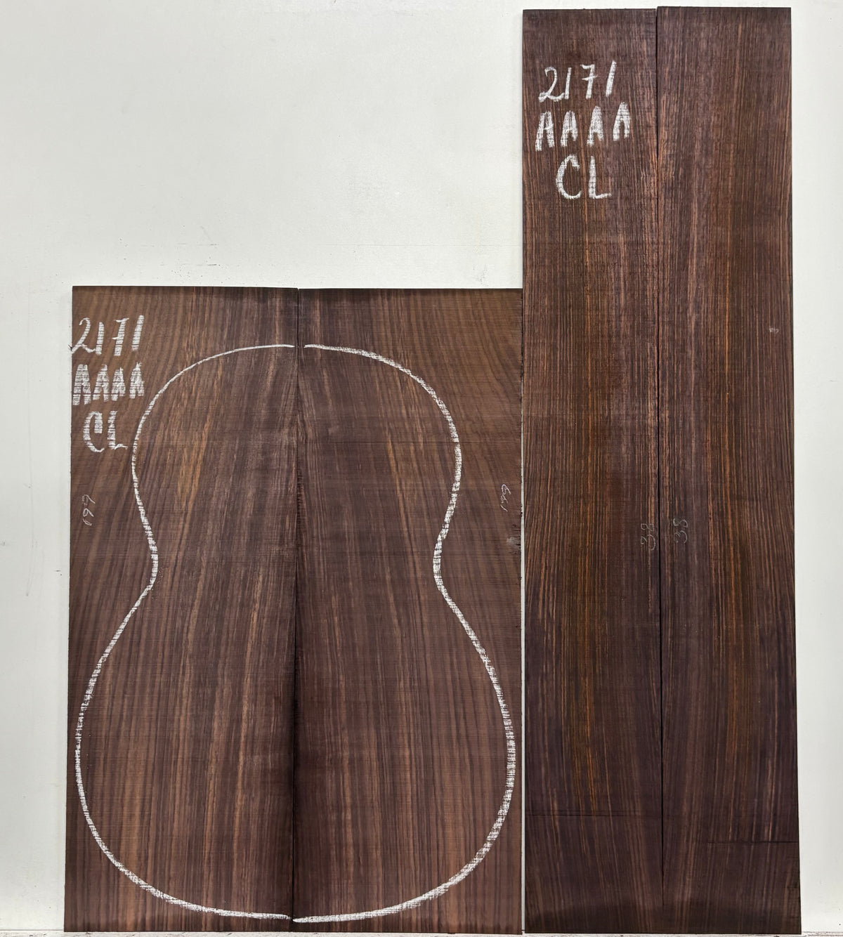 East Indian Rosewood Classical AAAA Grade Guitar Back & Side Set #2171 - Exotic Wood Zone