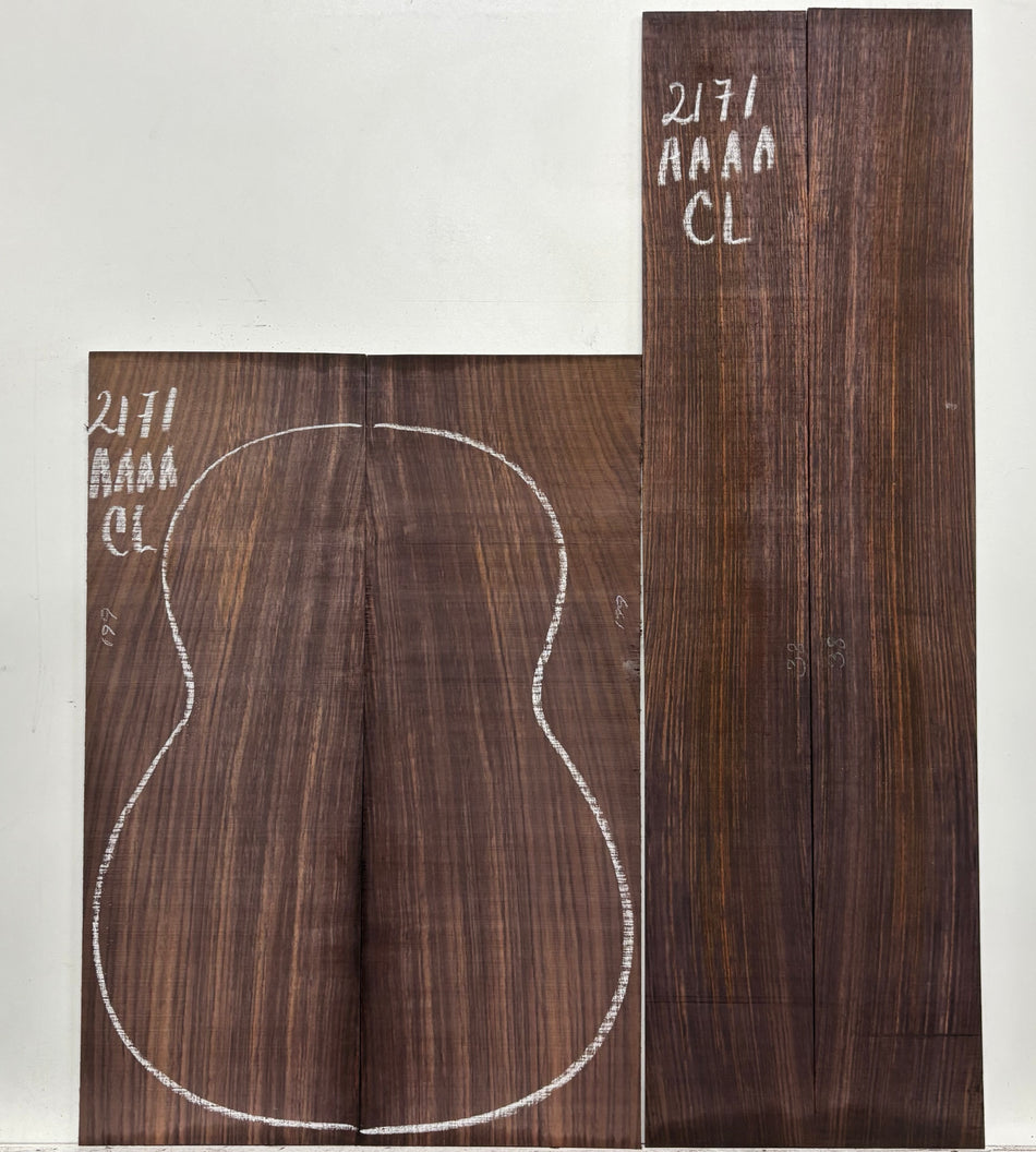 East Indian Rosewood Classical AAAA Grade Guitar Back & Side Set #2171 - Exotic Wood Zone