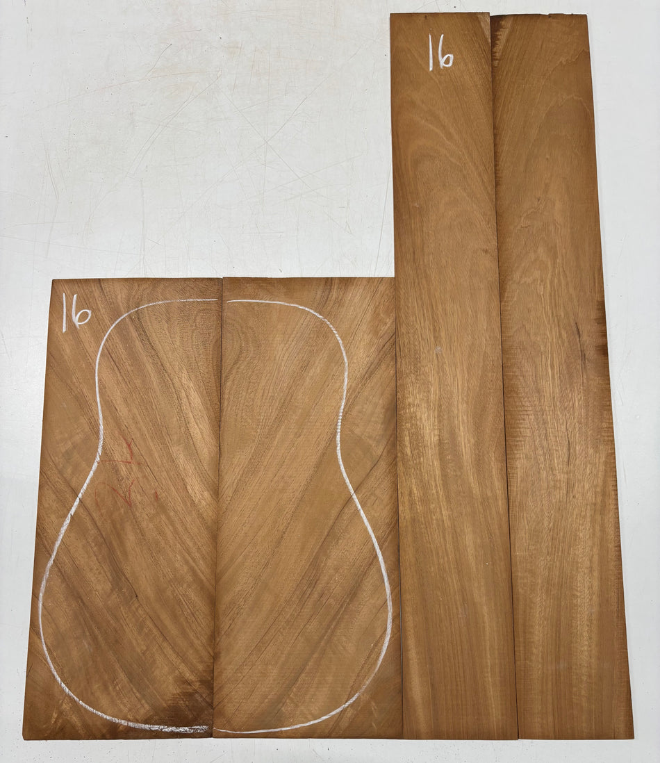 Rare Striped Flame Honduran Mahogany Dreadnought Guitar Back & Side Set #16 Exotic Wood Zone 