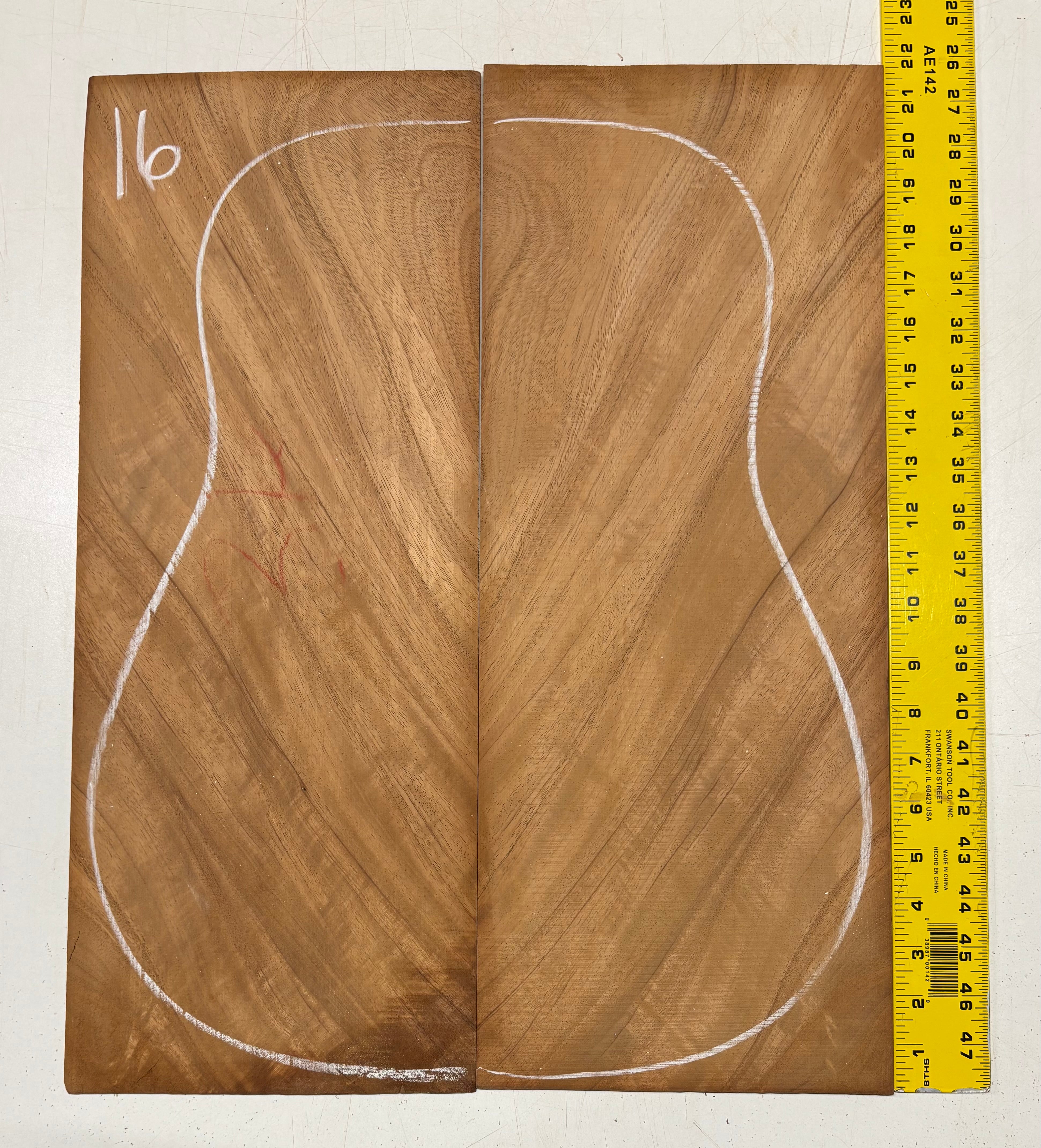 Rare Striped Flame Honduran Mahogany Dreadnought Guitar Back & Side Set #16 Exotic Wood Zone 