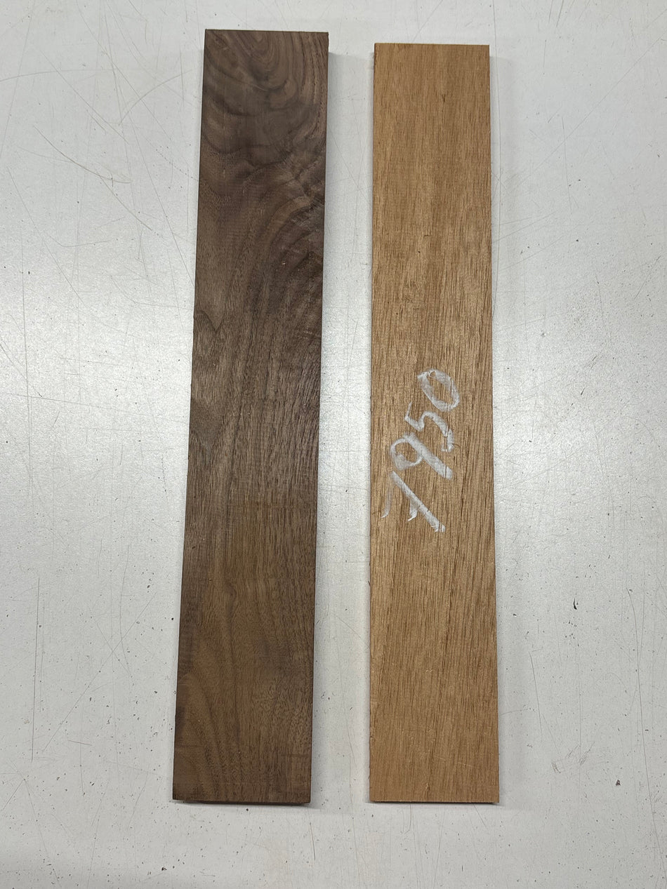 2 Pack, 2 Species Spanish Cedar + Black Walnut Thin Stock Lumber Spanish Cedar- 17-1/2" x 2-3/4" x 1/2" & Black Wlanut- 17-1/2" x 2-7/8" x 3/4" #7950