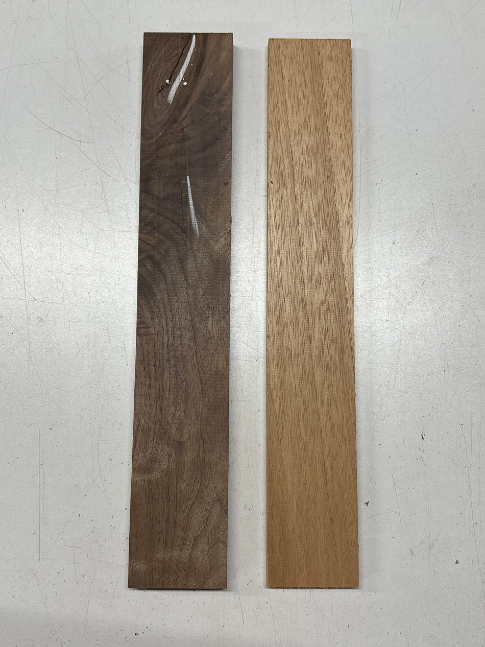2 Pack, 2 Species Spanish Cedar + Black Walnut Thin Stock Lumber Spanish Cedar- 17-1/2" x 2-3/4" x 1/2" & Black Wlanut- 17-1/2" x 2-7/8" x 3/4" #7950