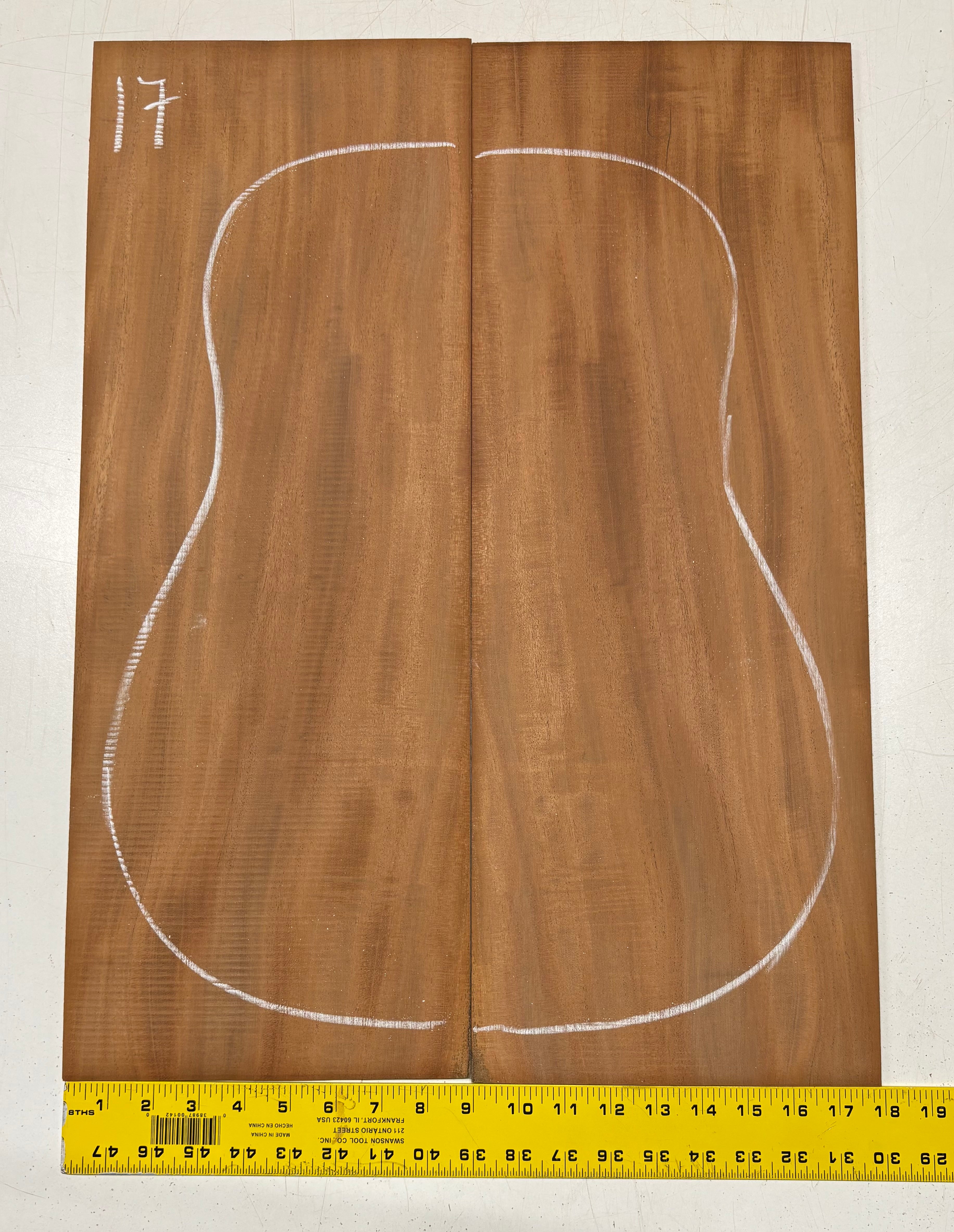 Rare Striped Flame Honduran Mahogany Dreadnought Guitar Back & Side Set #17 Exotic Wood Zone 