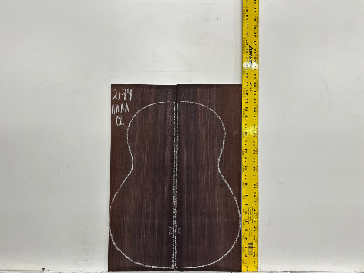 East Indian Rosewood Classical AAAA Grade Guitar Back & Side Set #2174 - Exotic Wood Zone
