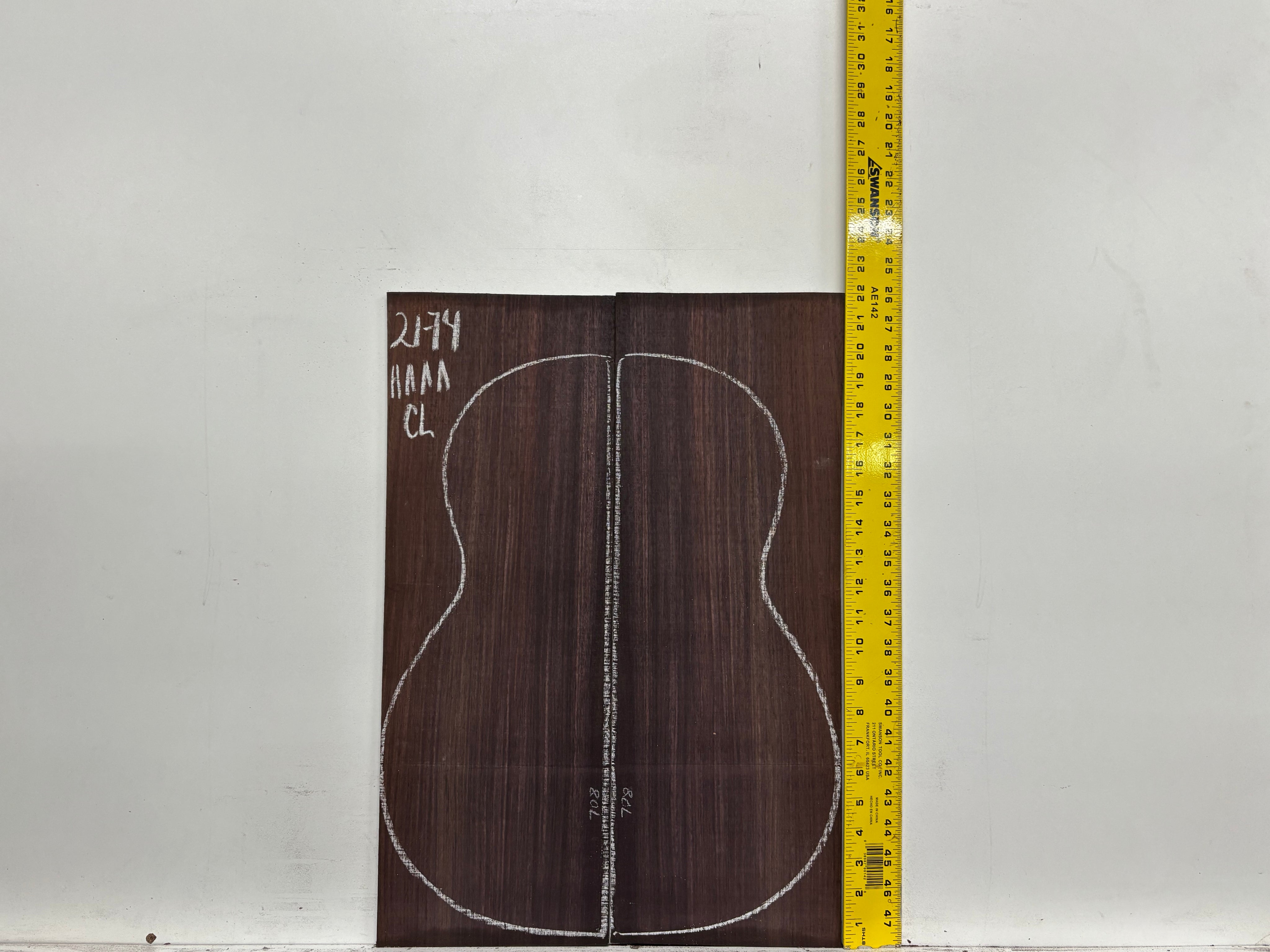 East Indian Rosewood Classical AAAA Grade Guitar Back & Side Set #2174 - Exotic Wood Zone