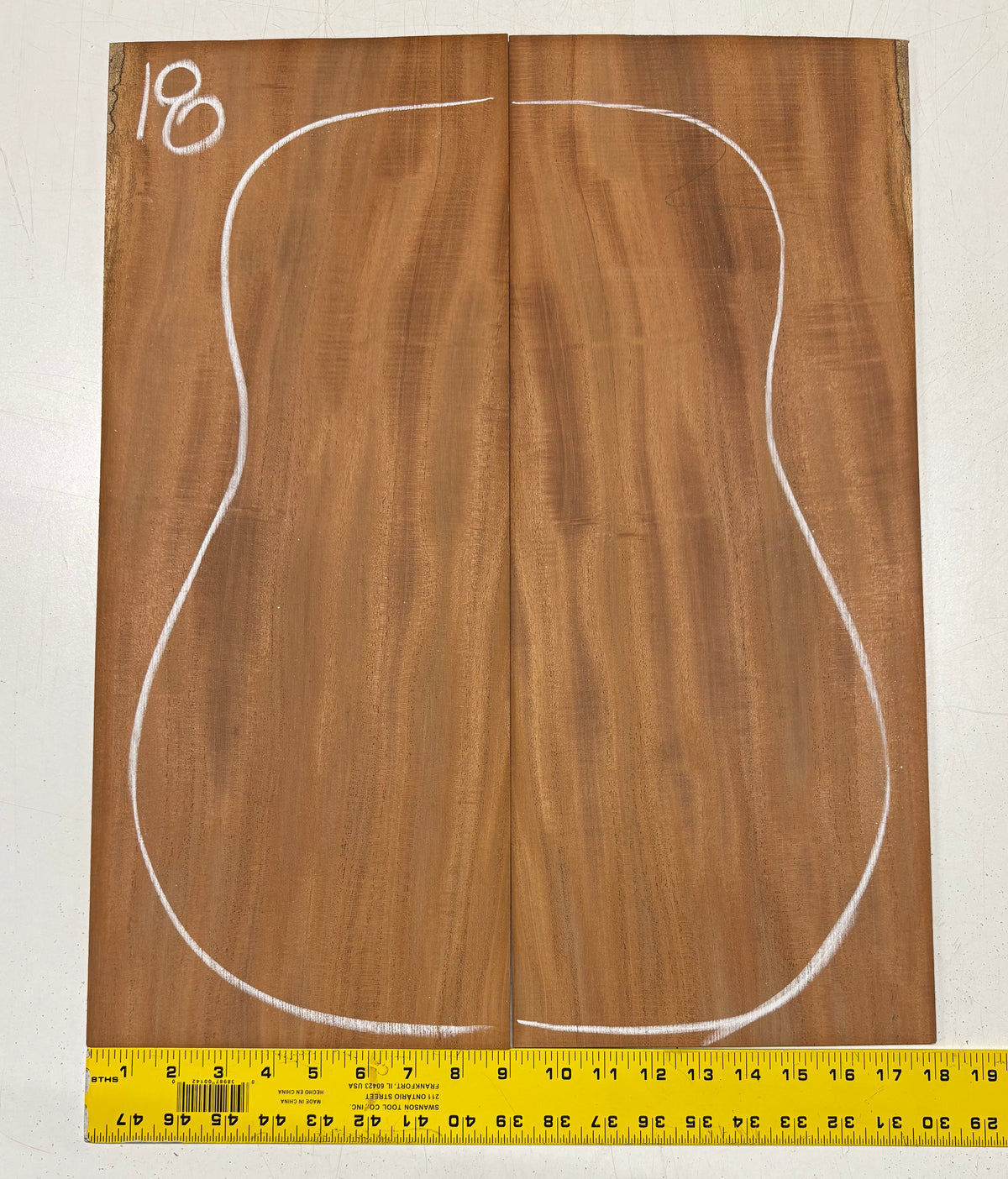 Rare Striped Flame Honduran Mahogany Dreadnought Guitar Back & Side Set #18 Exotic Wood Zone 