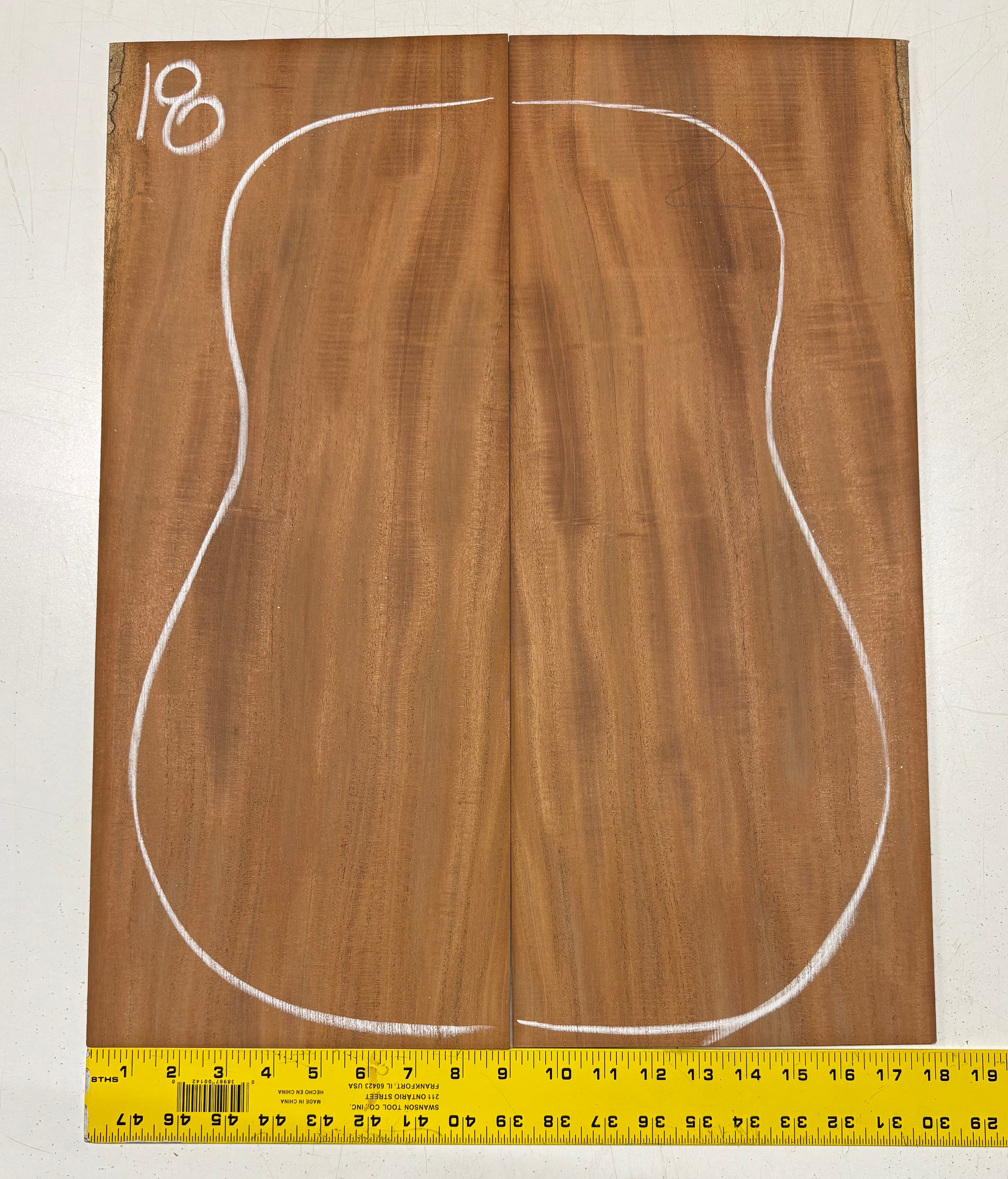 Rare Striped Flame Honduran Mahogany Dreadnought Guitar Back & Side Set #18 Exotic Wood Zone 