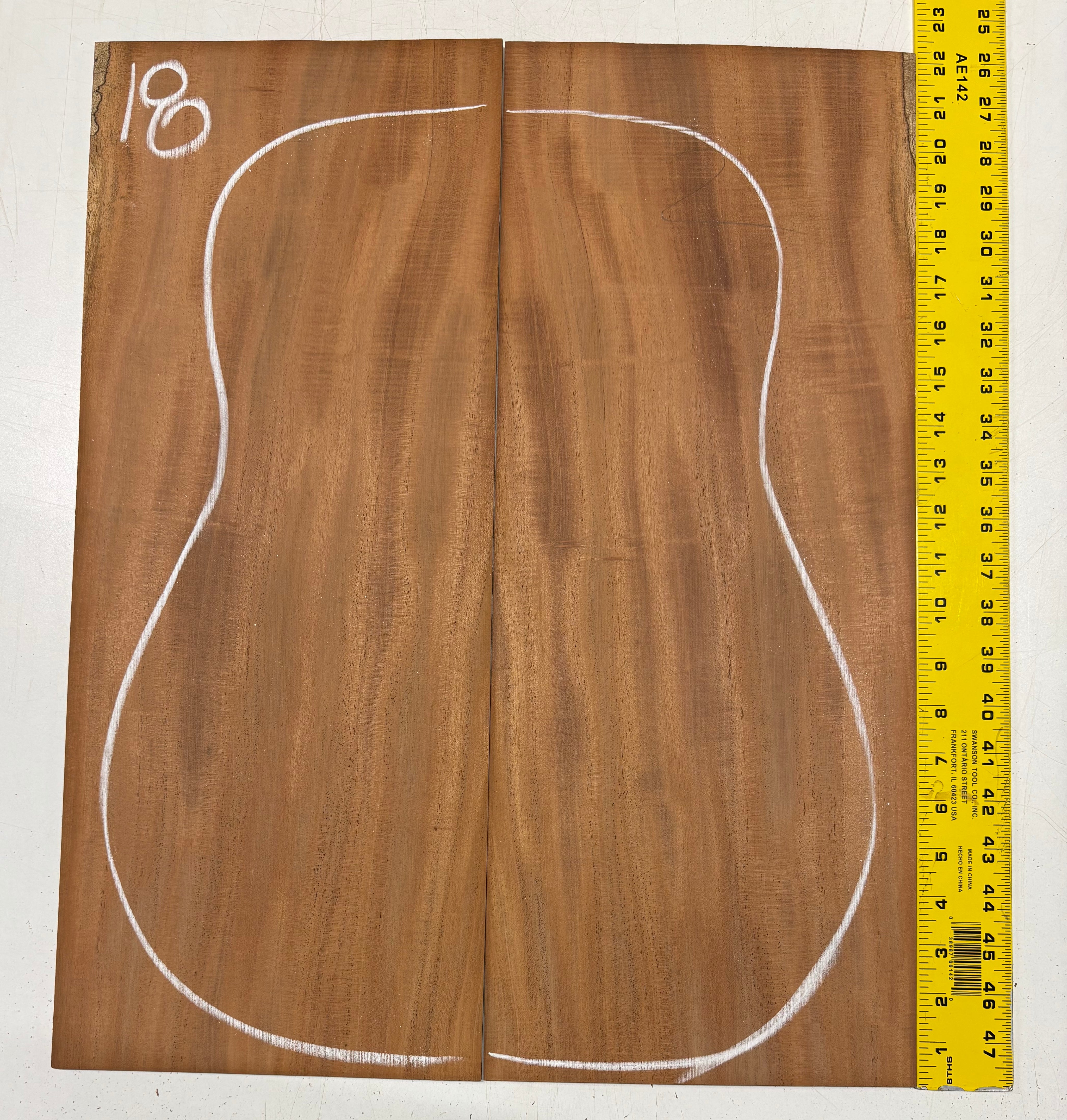 Rare Striped Flame Honduran Mahogany Dreadnought Guitar Back & Side Set #18 Exotic Wood Zone 