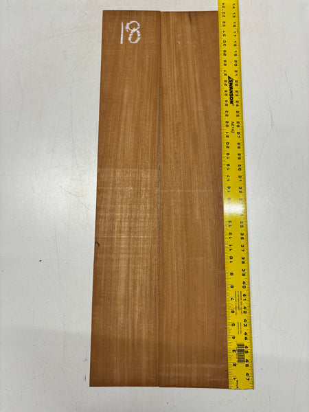 Rare Striped Flame Honduran Mahogany Dreadnought Guitar Back & Side Set #18 Exotic Wood Zone 