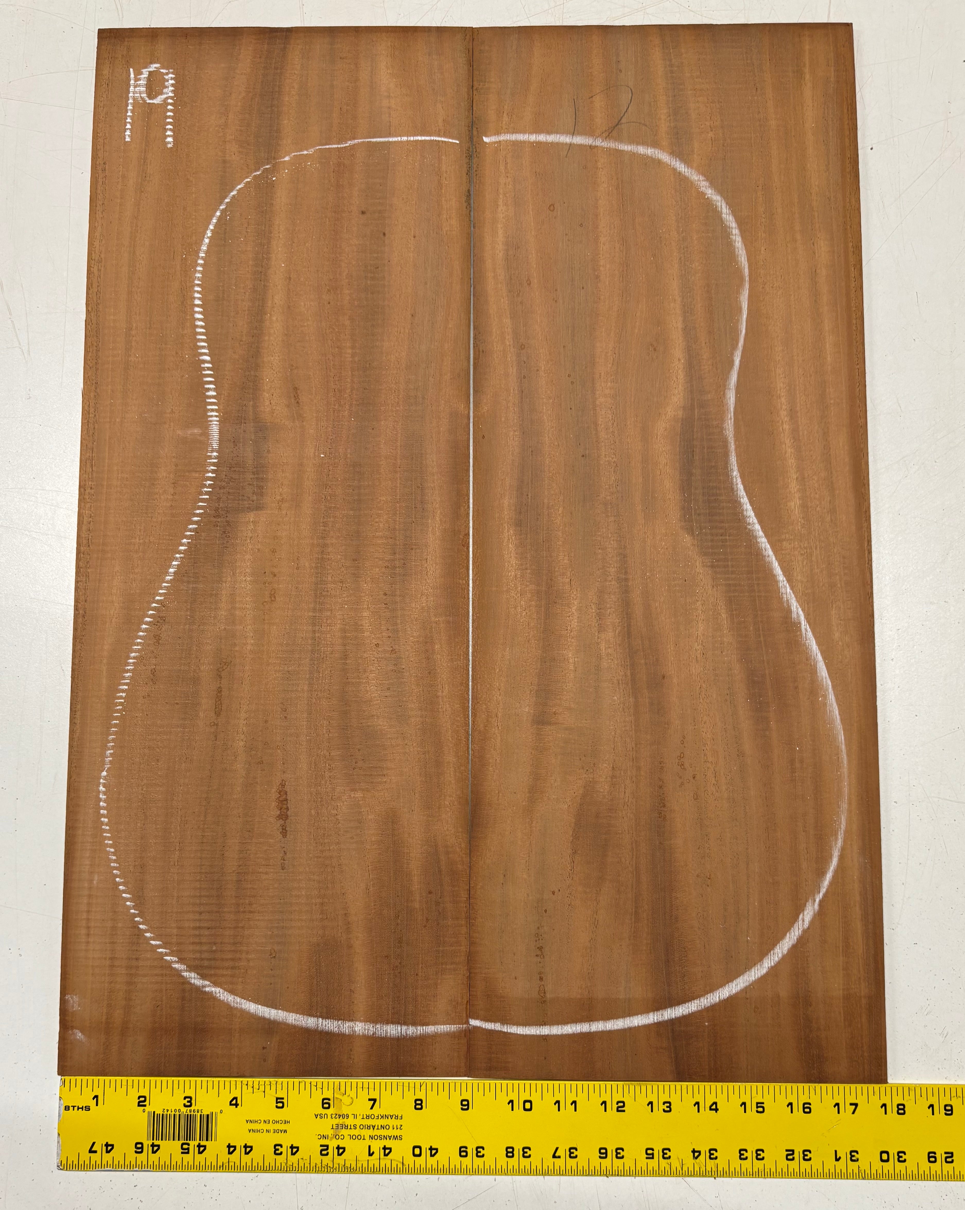 Rare Striped Flame Honduran Mahogany Dreadnought Guitar Back & Side Set #19 Exotic Wood Zone 