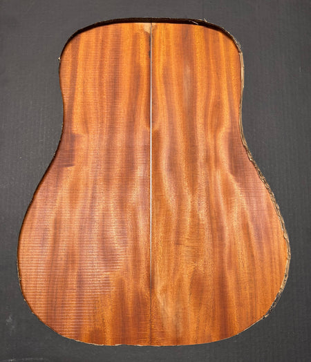Rare Striped Flame Honduran Mahogany Dreadnought Guitar Back & Side Set #19 Exotic Wood Zone 