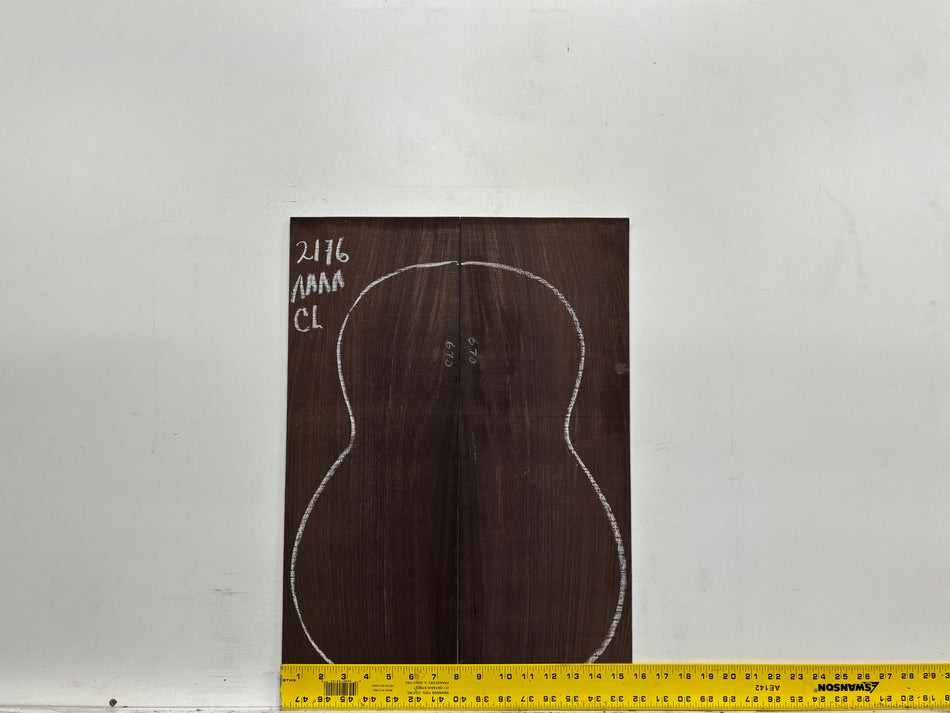 East Indian Rosewood Classical AAAA Grade Guitar Back & Side Set #2176 - Exotic Wood Zone