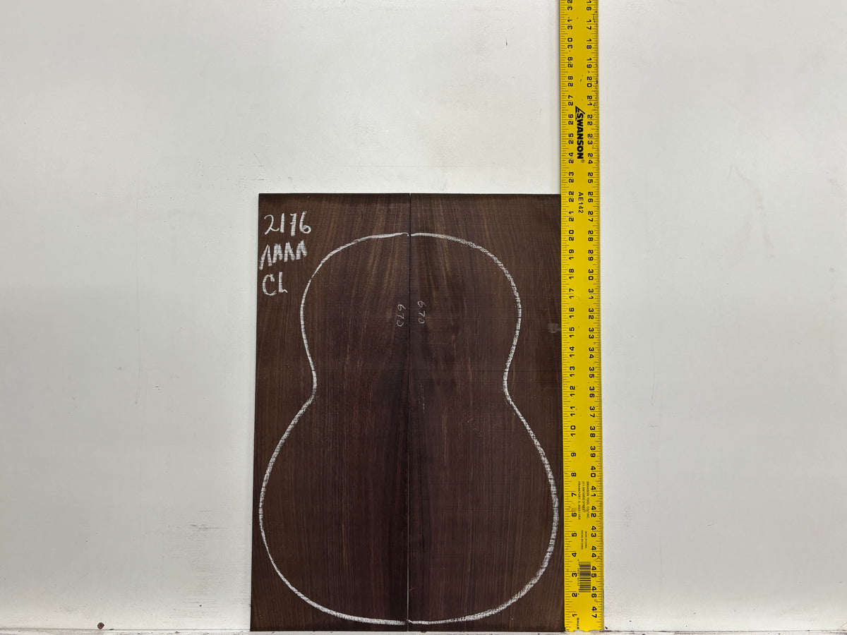 East Indian Rosewood Classical AAAA Grade Guitar Back & Side Set #2176 - Exotic Wood Zone
