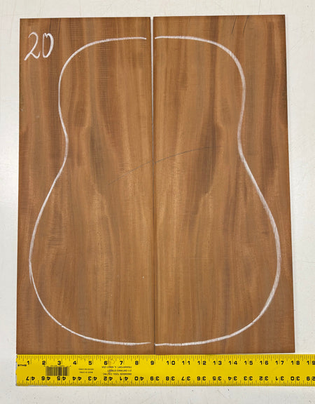 Rare Striped Flame Honduran Mahogany Dreadnought Guitar Back & Side Set #20 Exotic Wood Zone 