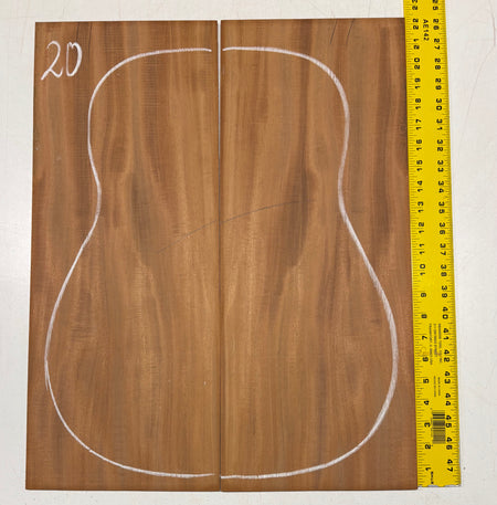 Rare Striped Flame Honduran Mahogany Dreadnought Guitar Back & Side Set #20 Exotic Wood Zone 