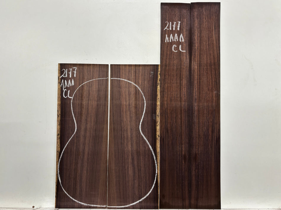 East Indian Rosewood Classical AAAA Grade Guitar Back & Side Set #2177 - Exotic Wood Zone