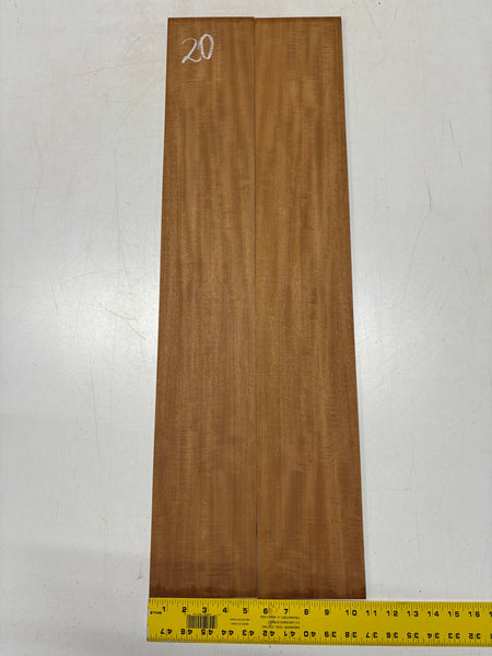 Rare Striped Flame Honduran Mahogany Dreadnought Guitar Back & Side Set #20 Exotic Wood Zone 