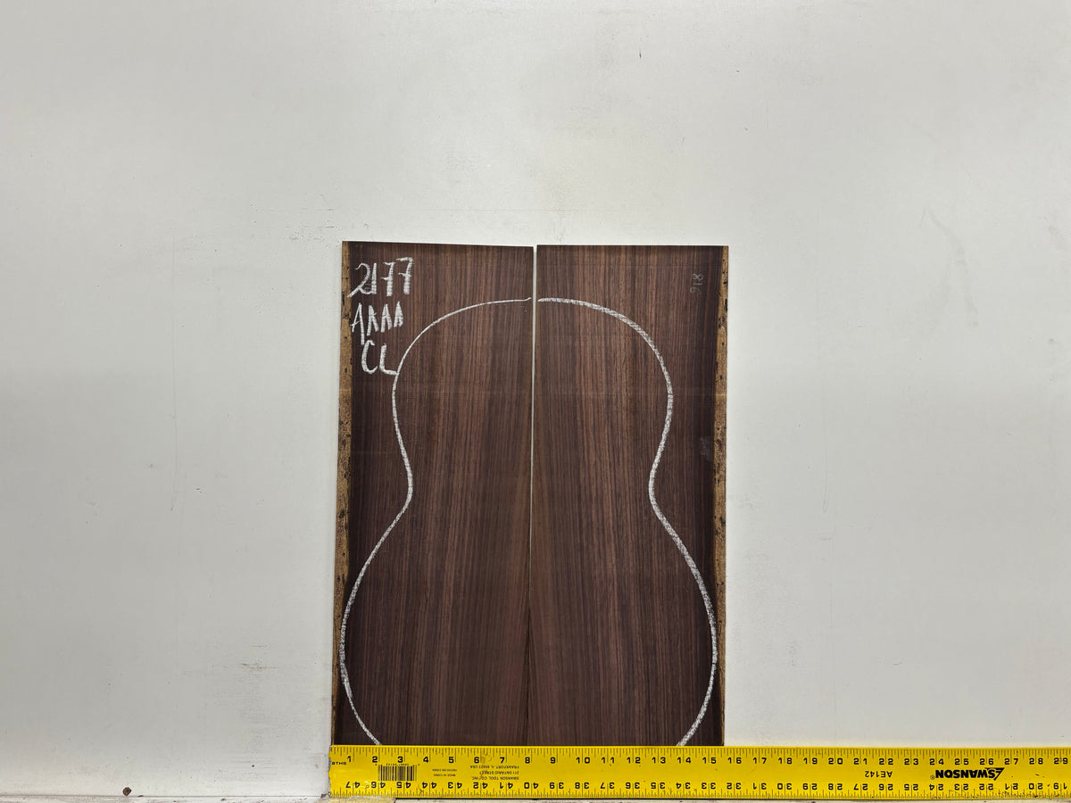 East Indian Rosewood Classical AAAA Grade Guitar Back & Side Set #2177 - Exotic Wood Zone