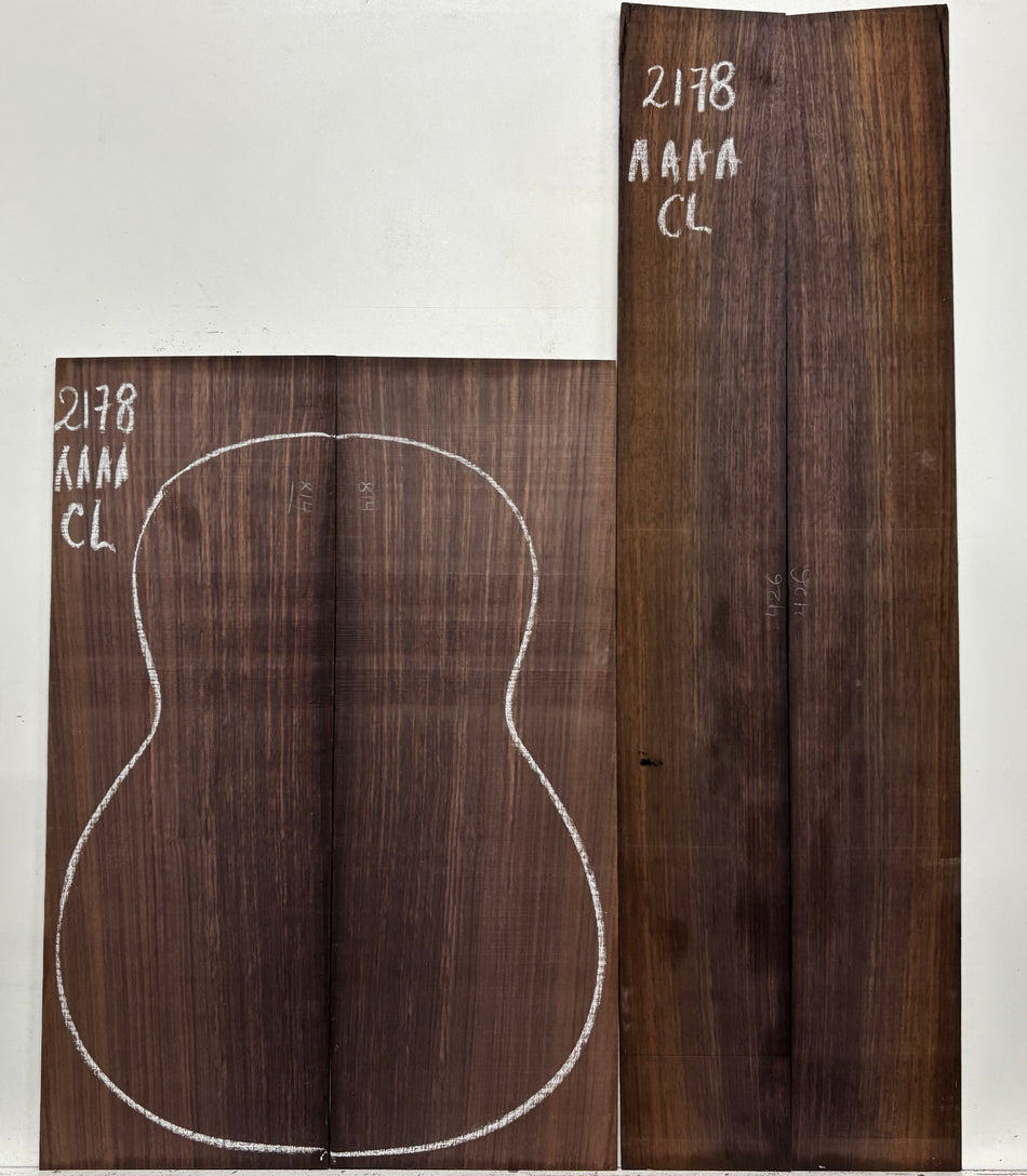 East Indian Rosewood Classical AAAA Grade Guitar Back & Side Set #2178 - Exotic Wood Zone