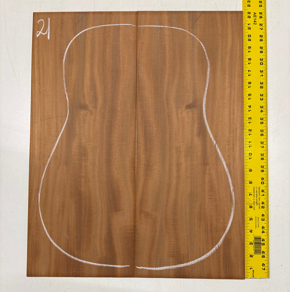 Rare Striped Flame Honduran Mahogany Dreadnought Guitar Back & Side Set #21 Exotic Wood Zone 