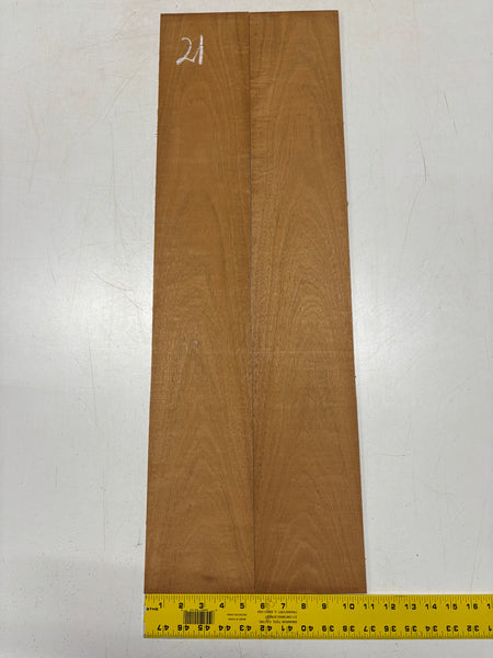 Rare Striped Flame Honduran Mahogany Dreadnought Guitar Back & Side Set #21 Exotic Wood Zone 