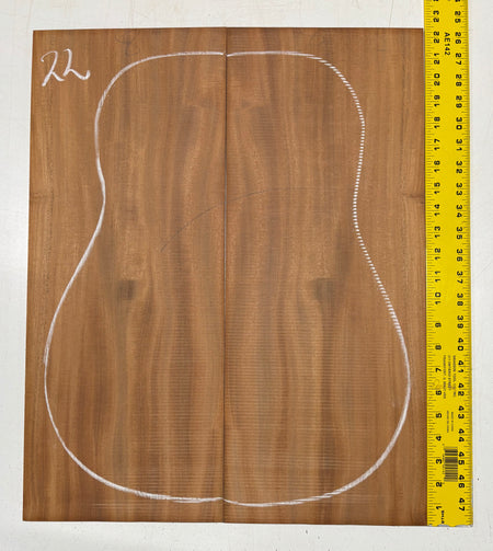 Rare Striped Flame Honduran Mahogany Dreadnought Guitar Back & Side Set #22 Exotic Wood Zone 