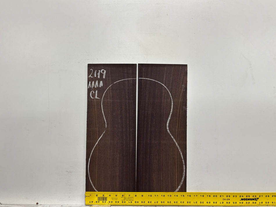 East Indian Rosewood Classical AAAA Grade Guitar Back & Side Set #2179 - Exotic Wood Zone