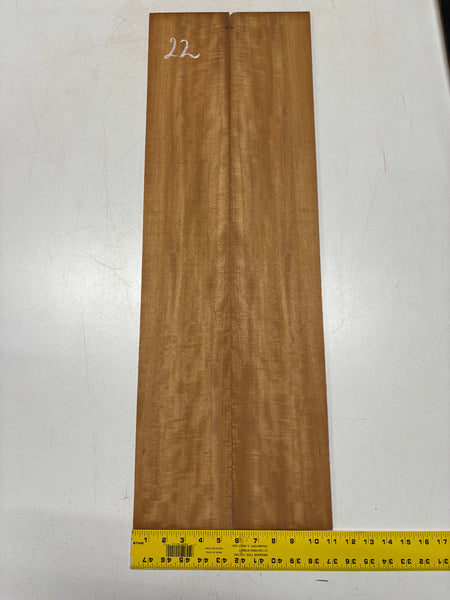 Rare Striped Flame Honduran Mahogany Dreadnought Guitar Back & Side Set #22 Exotic Wood Zone 