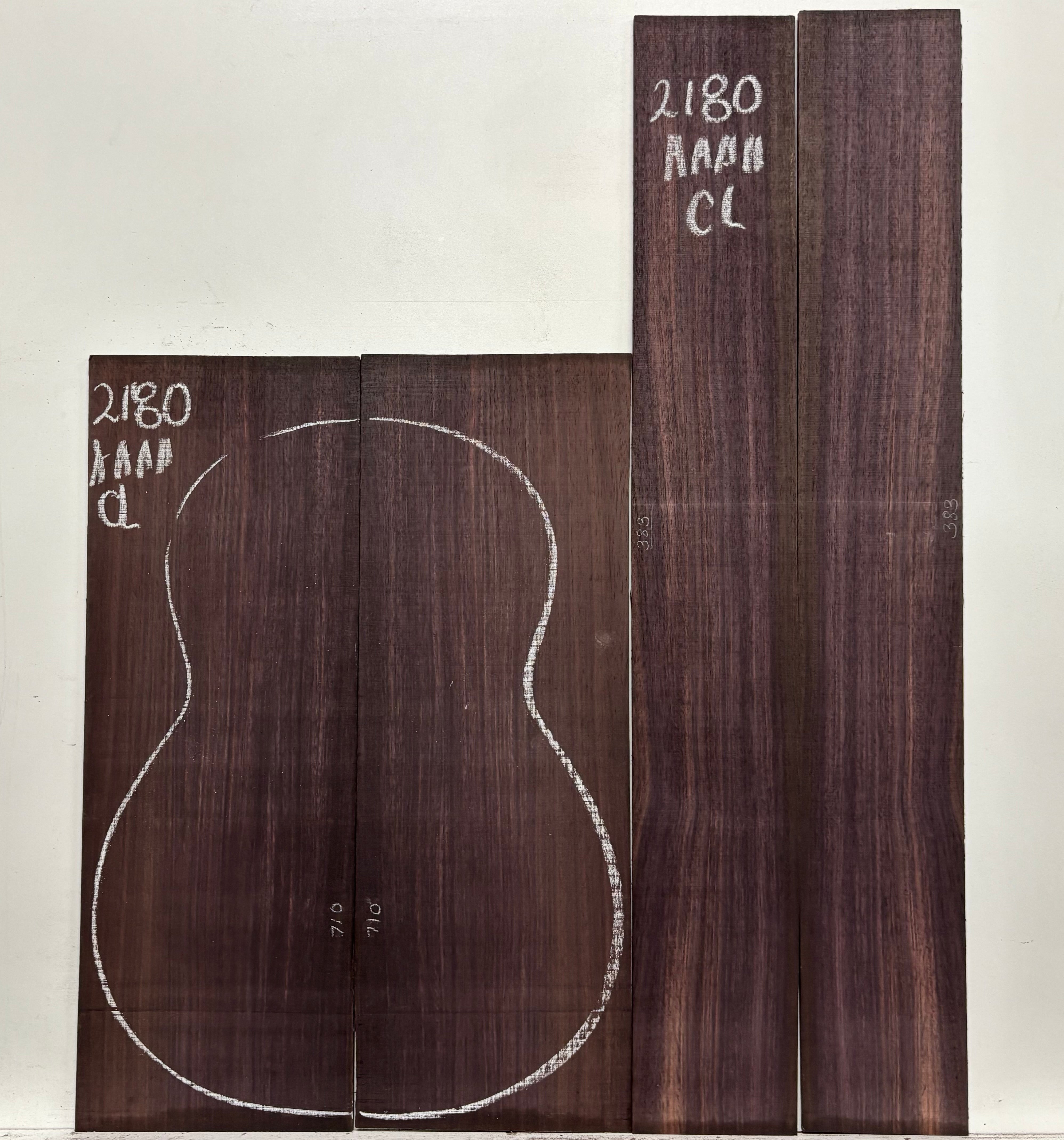 East Indian Rosewood Classical AAAA Grade Guitar Back & Side Set #2180 - Exotic Wood Zone