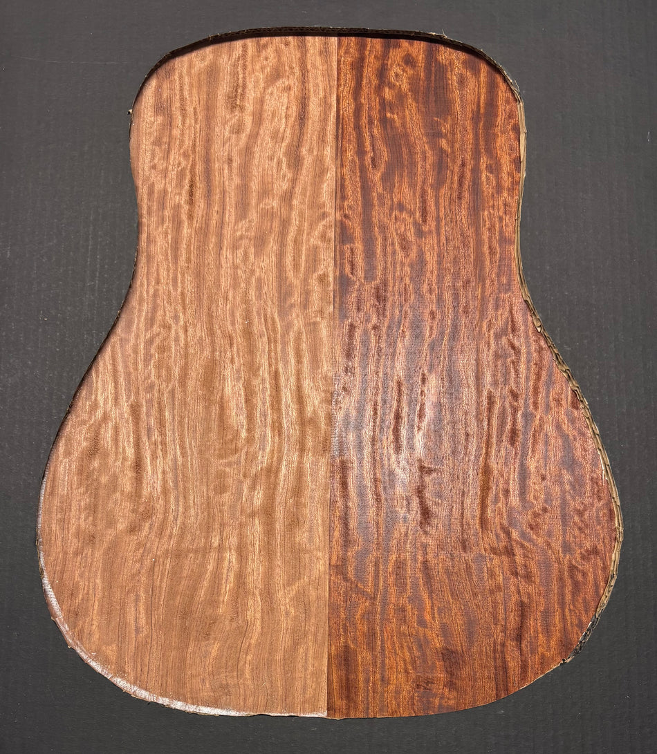 Waterfall Curly Flame Bubinga Dreadnought Guitar Back & Side Set #32