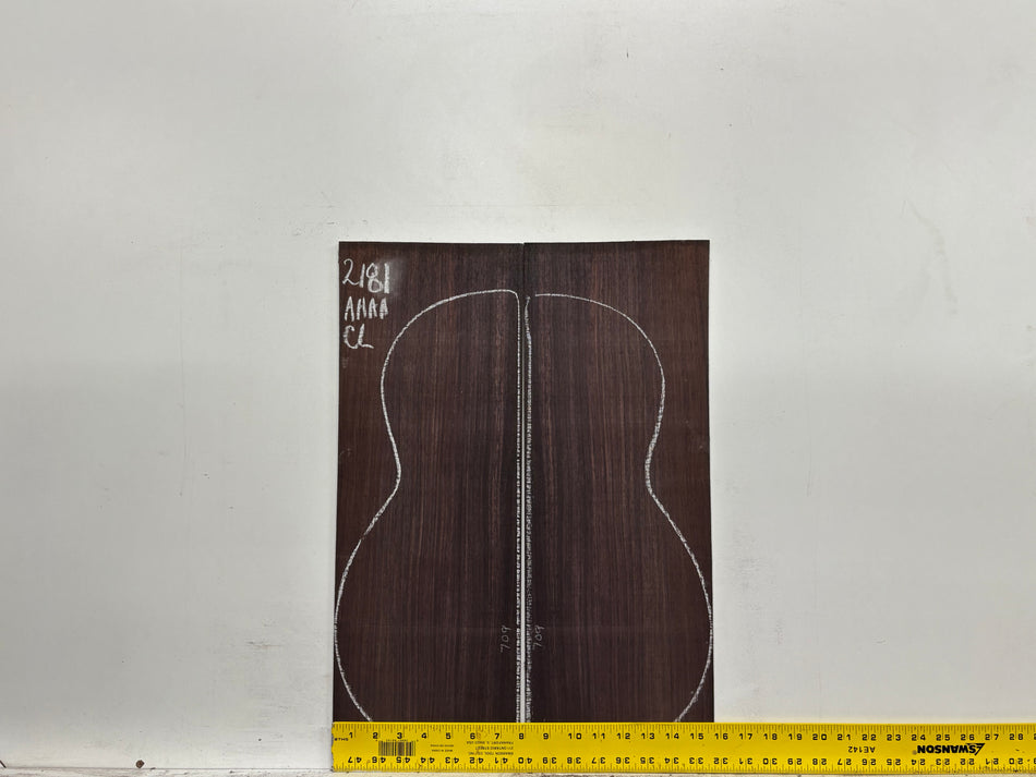 East Indian Rosewood Classical AAAA Grade Guitar Back & Side Set #2181 - Exotic Wood Zone