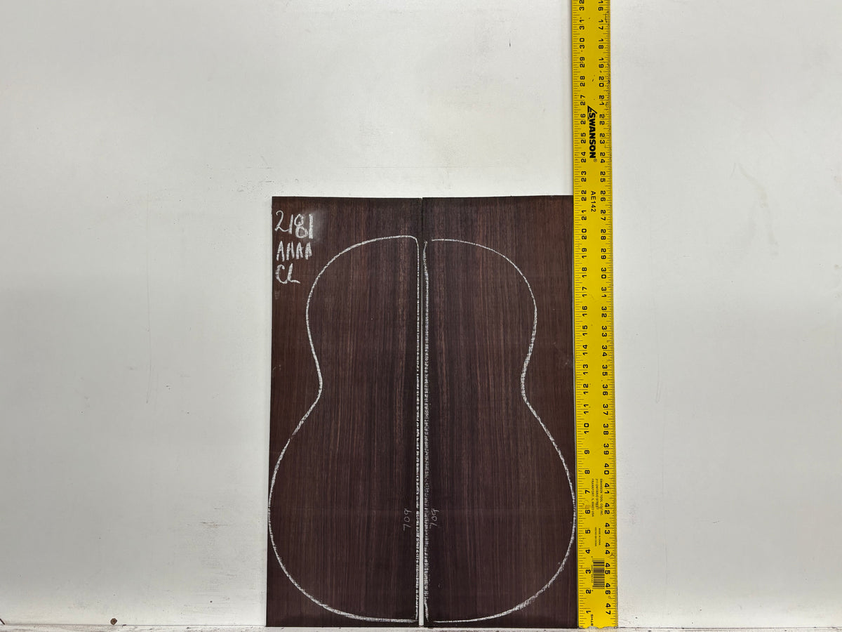 East Indian Rosewood Classical AAAA Grade Guitar Back & Side Set #2181 - Exotic Wood Zone