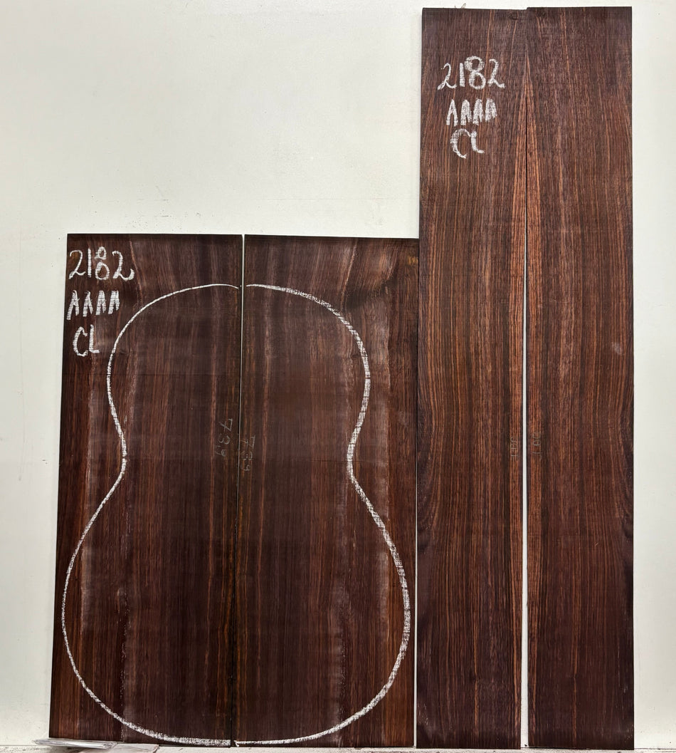 East Indian Rosewood Classical AAAA Grade Guitar Back & Side Set #2182 - Exotic Wood Zone