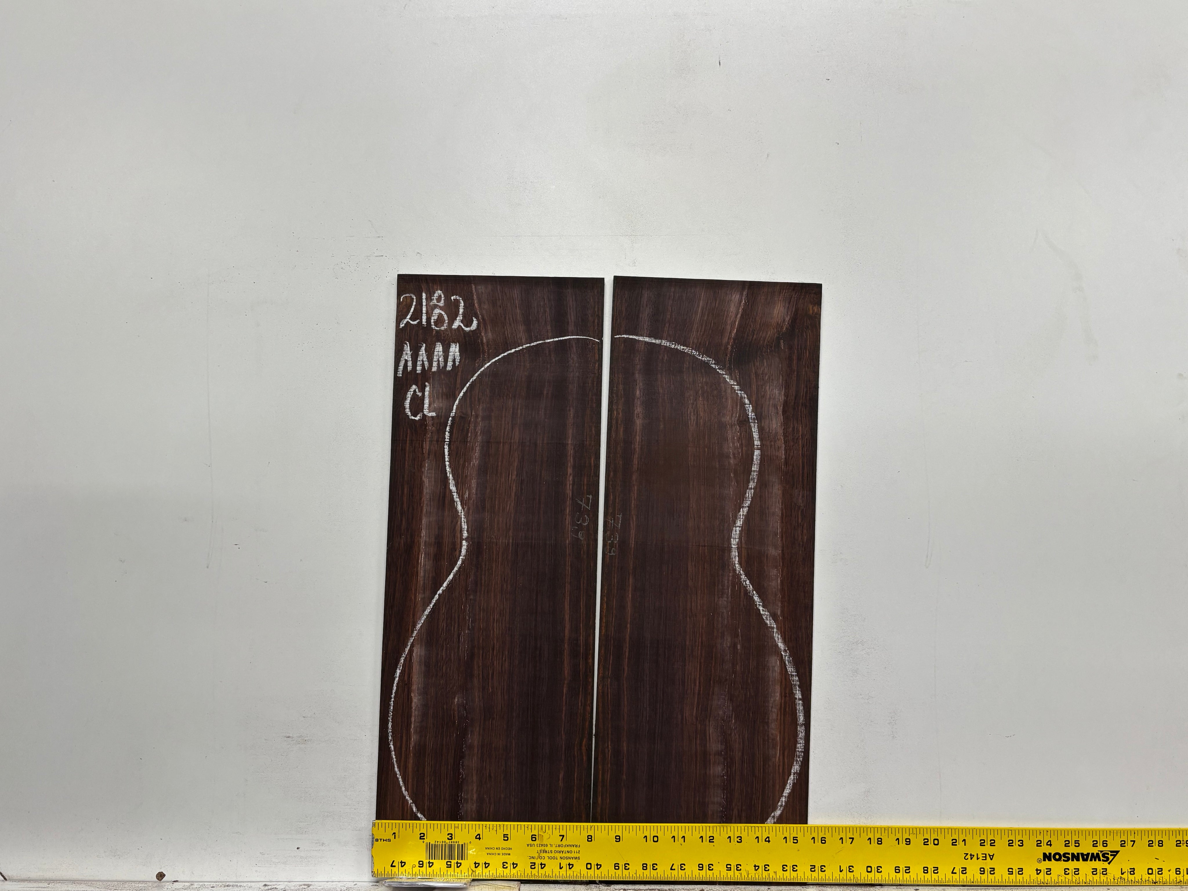 East Indian Rosewood Classical AAAA Grade Guitar Back & Side Set #2182 - Exotic Wood Zone