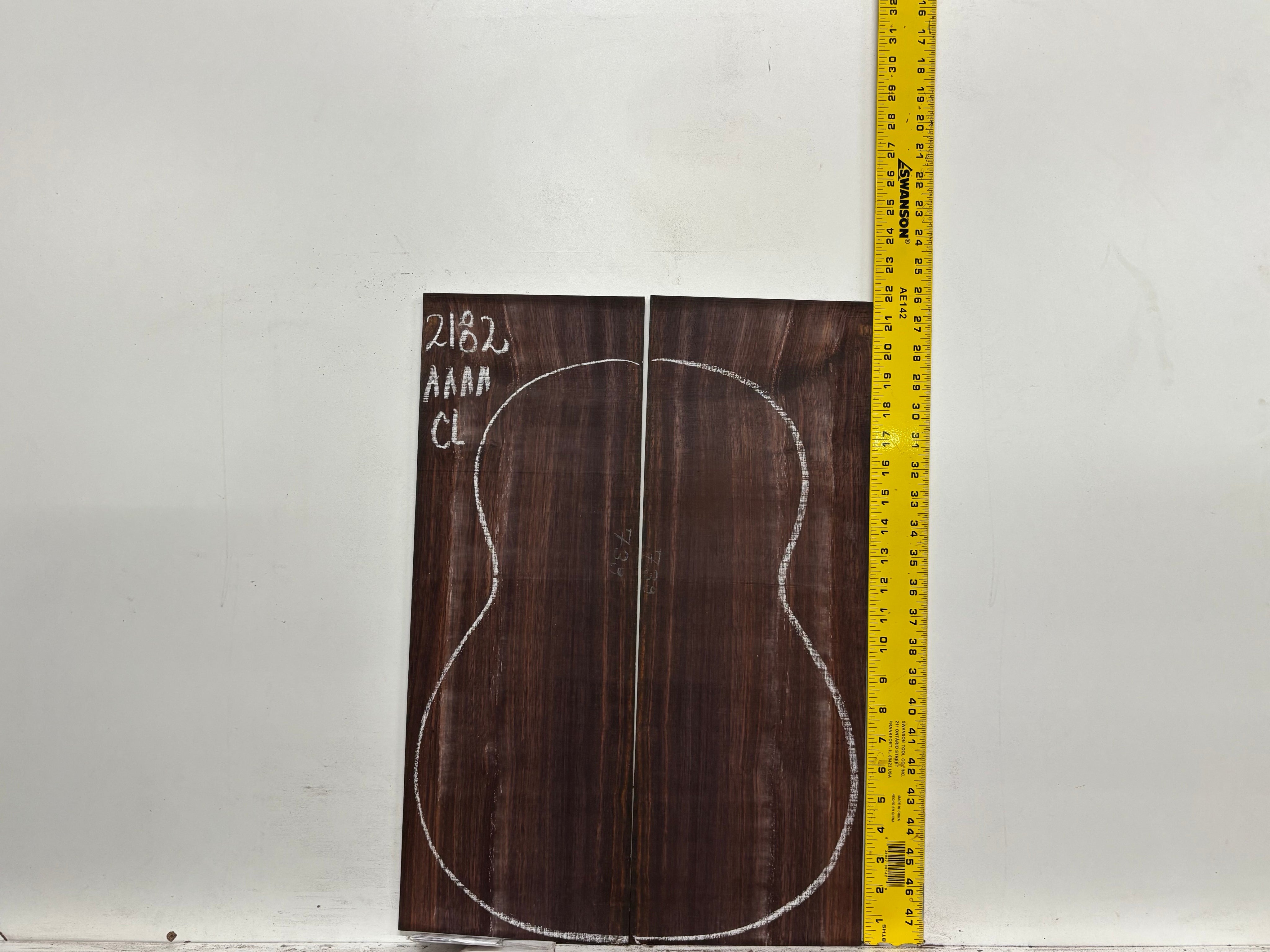 East Indian Rosewood Classical AAAA Grade Guitar Back & Side Set #2182 - Exotic Wood Zone