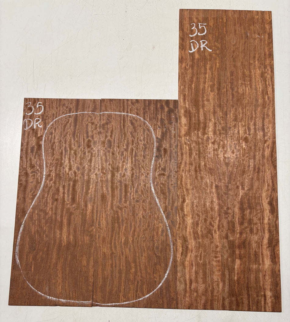 Juego de fondo y aros de guitarra de grado AAAA Dreadnought de palisandro de la India Oriental #61 