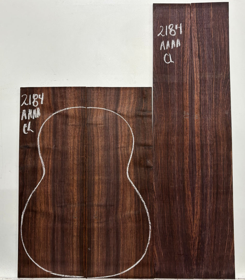 East Indian Rosewood Classical AAAA Grade Guitar Back & Side Set #2184 - Exotic Wood Zone
