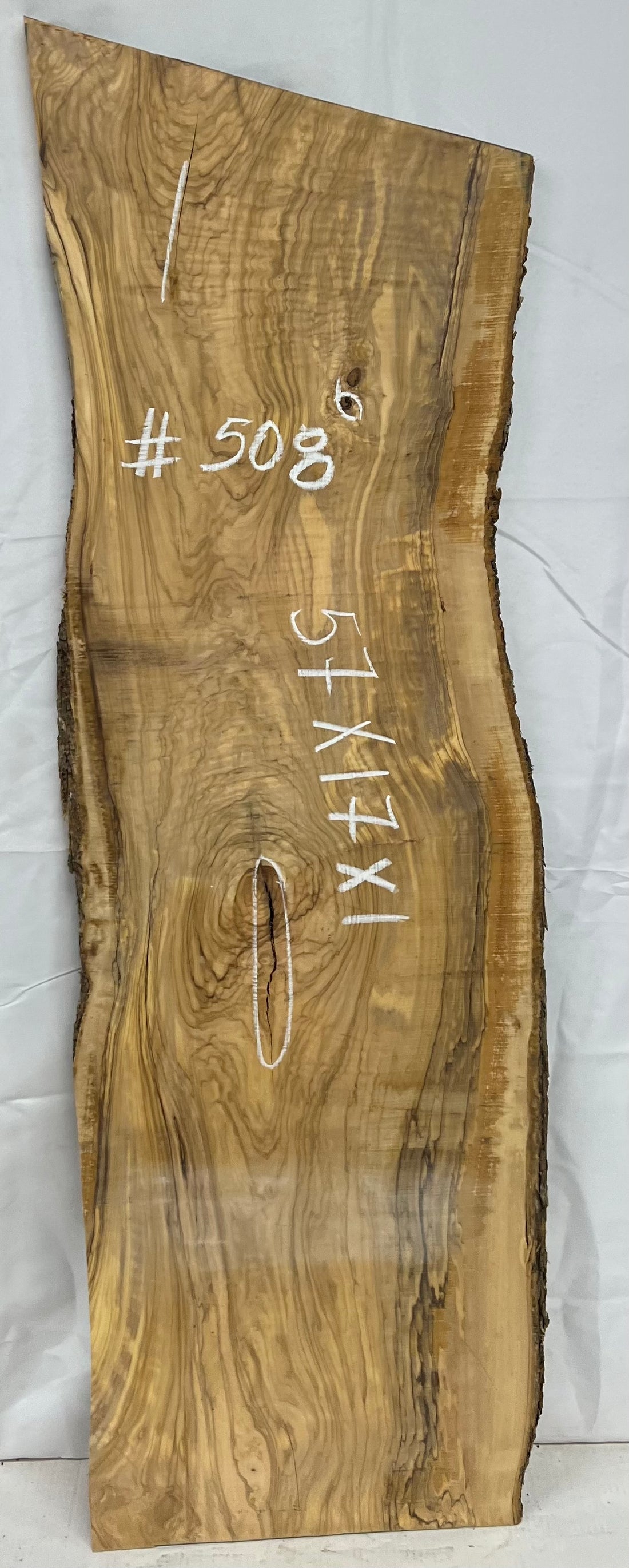 Olivewood Lumber Live Edge Slab - 57&quot;x 17&quot;x 1&quot; 