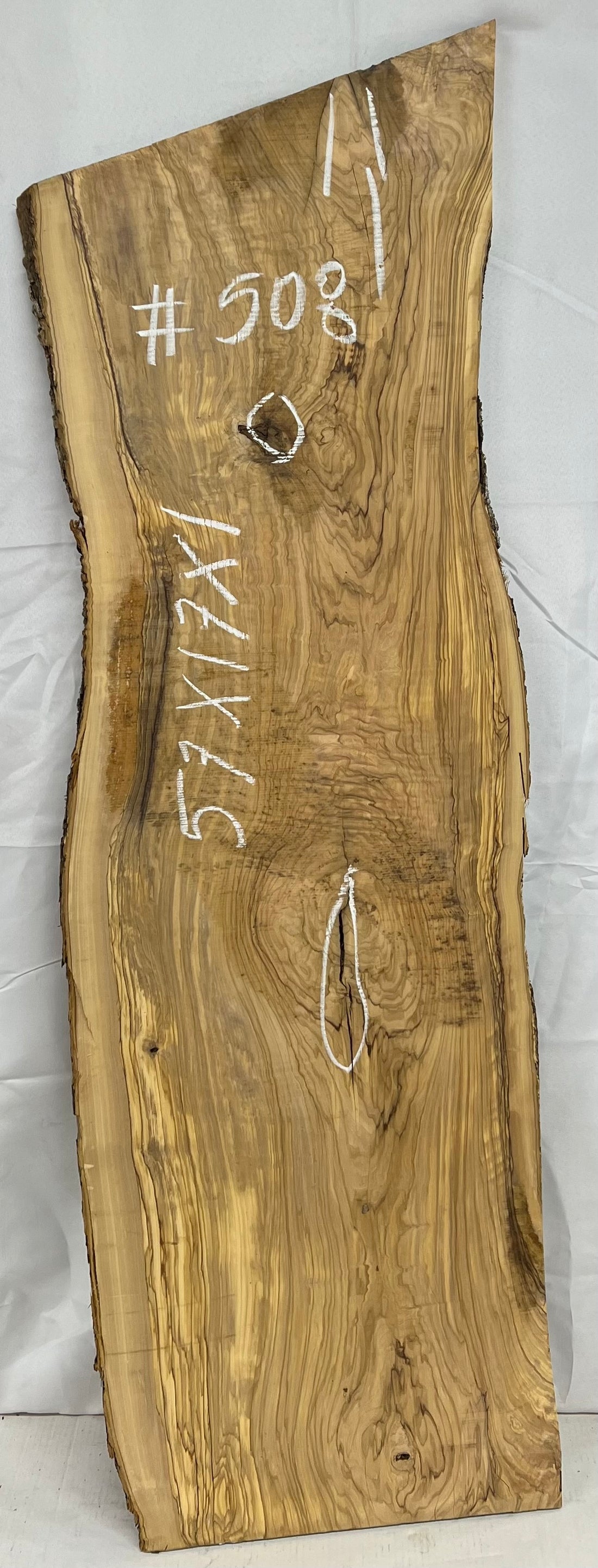 Olivewood Lumber Live Edge Slab - 57&quot;x 17&quot;x 1&quot; 