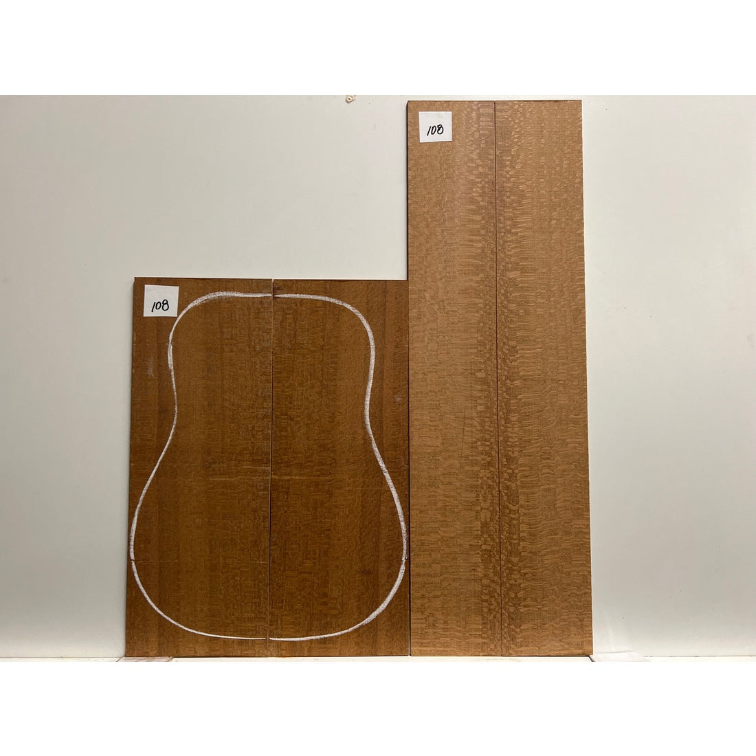 Leopardwood Dreadnought Guitar Back & Sides Sets #108 - Exotic Wood Zone - Buy online Across USA 