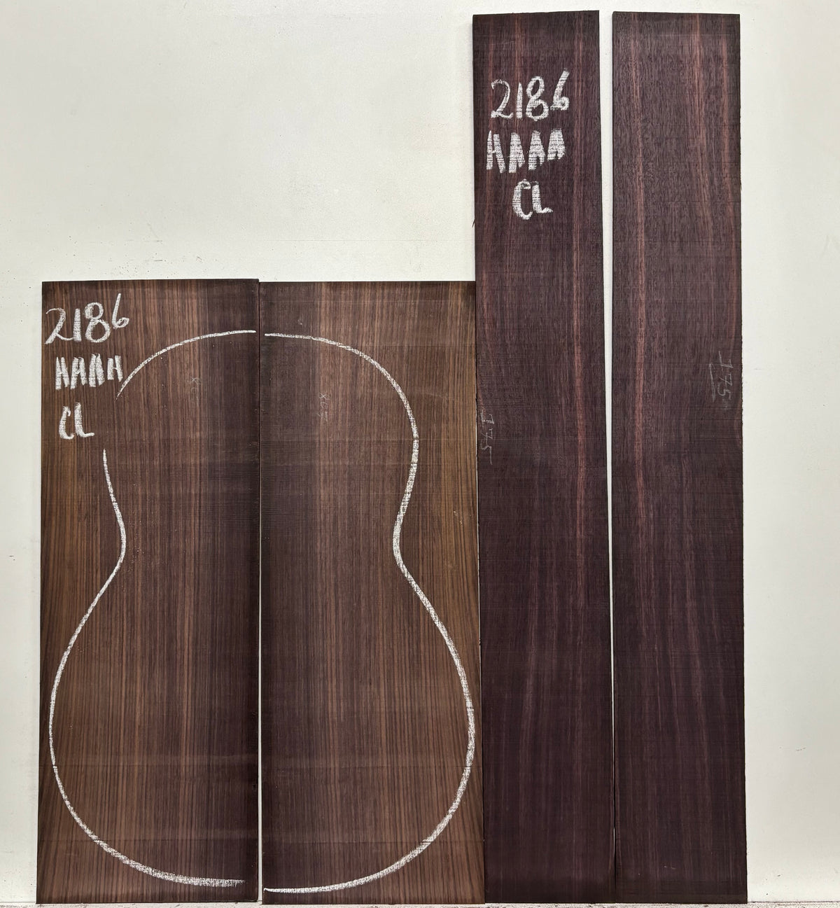 East Indian Rosewood Classical AAAA Grade Guitar Back & Side Set #2186 - Exotic Wood Zone