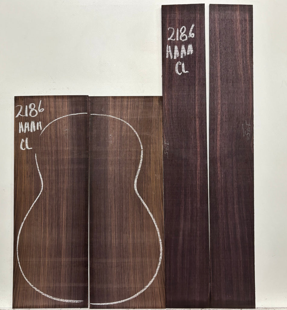 East Indian Rosewood Classical AAAA Grade Guitar Back & Side Set #2186 - Exotic Wood Zone