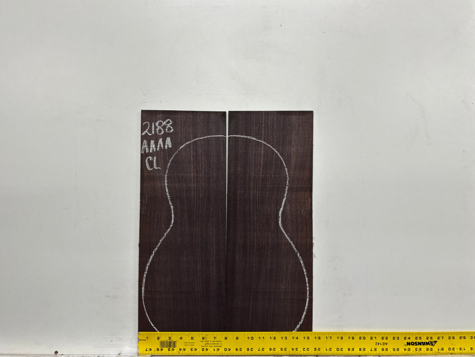East Indian Rosewood Classical AAAA Grade Guitar Back & Side Set #2188 - Exotic Wood Zone