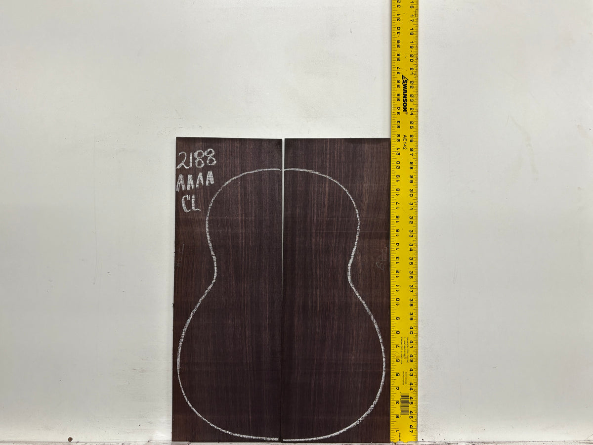 East Indian Rosewood Classical AAAA Grade Guitar Back & Side Set #2188 - Exotic Wood Zone