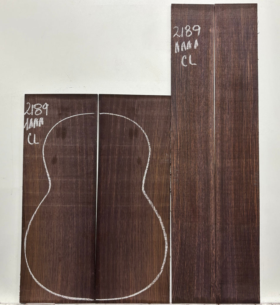 East Indian Rosewood Classical AAAA Grade Guitar Back & Side Set #2189 - Exotic Wood Zone