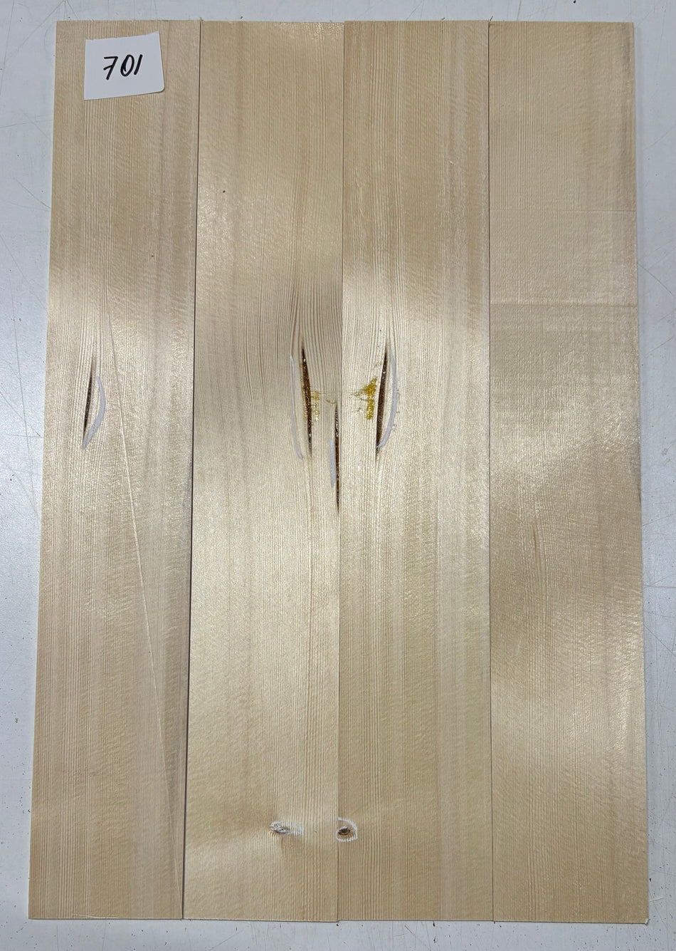4 Piece German Spruce Classical Guitar Tops (Defective) #701