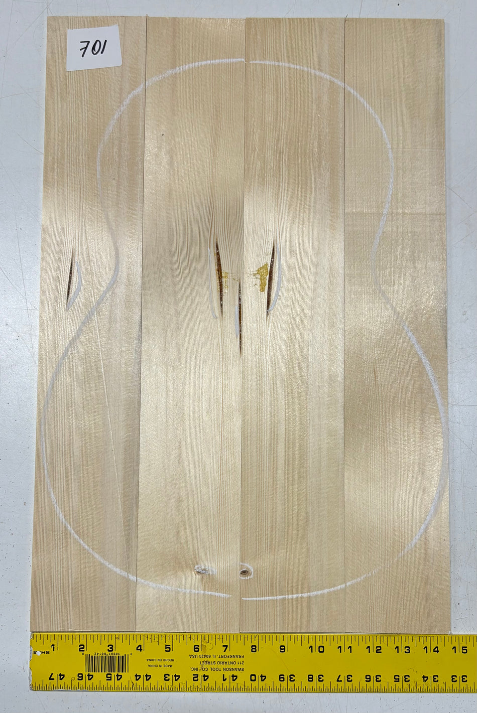 4 Piece German Spruce Classical Guitar Tops (Defective) #701