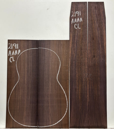 East Indian Rosewood Classical AAAA Grade Guitar Back & Side Set #2191 - Exotic Wood Zone