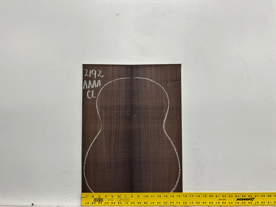 East Indian Rosewood Classical AAAA Grade Guitar Back & Side Set #2192 - Exotic Wood Zone